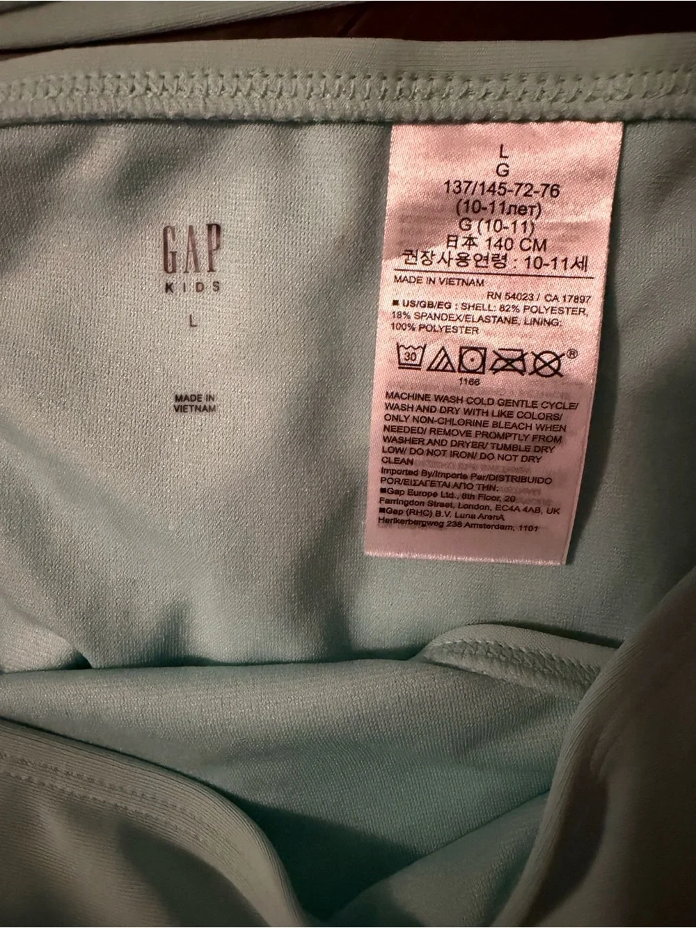 GAP Kids Light Sage Long-Sleeve Rashguard Set with Pink Sun Motif